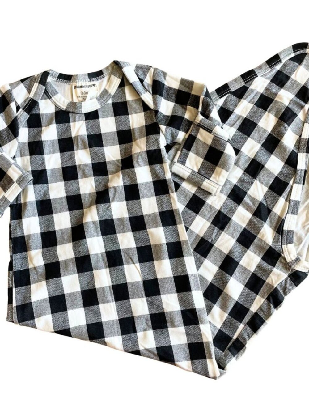 Entire Closet $5! Spearmint Love Bamboo Baby Black White Knotted Gown